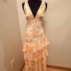 Elegant Floral Sleeveless Dress